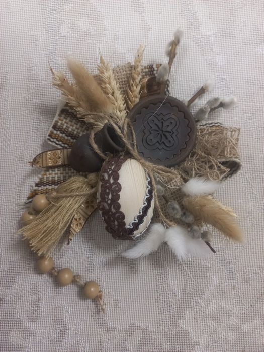 Етно декор на великодній кошик