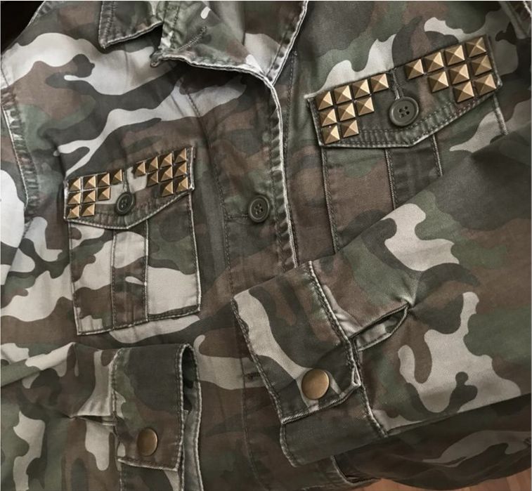 12-13 років якісна брендова куртка котонова камуфляж мілітарі стан нов