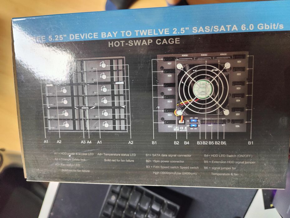 12 baias para discos SATA FS212