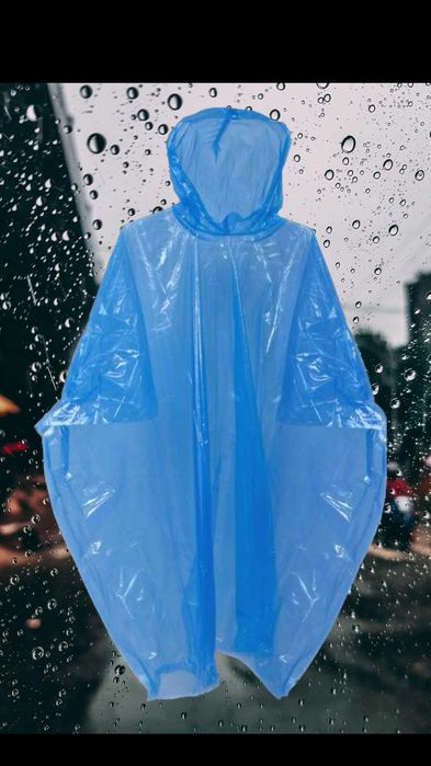 Płaszcz przeciwdeszczowy kieszonkowy peleryna (czerwony)