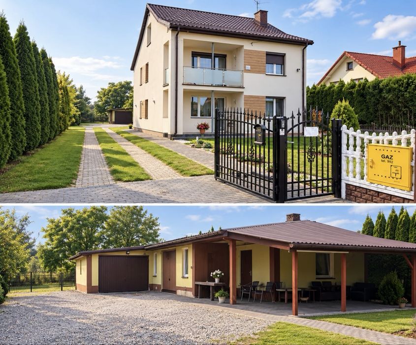 Dom z działką 43 ary oraz zapleczem gospodrczym  Zalesie k. Łukowa