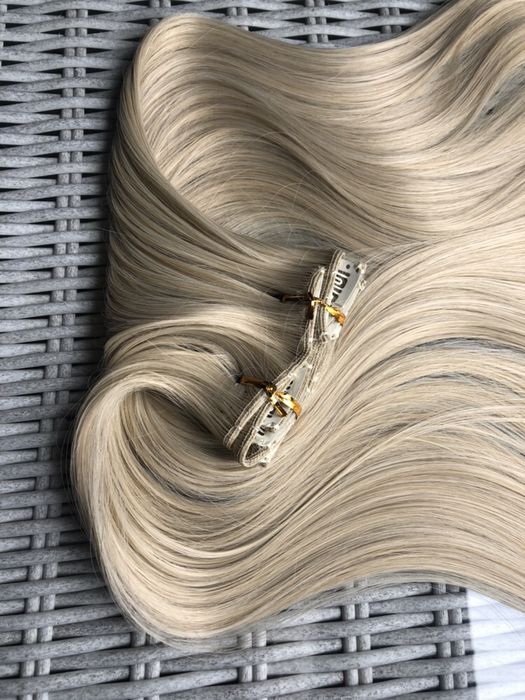 Premium Ultra Włosy doczepiane, naturalny blond, 16 klipsów, 317.
