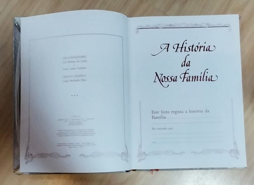 Livro antigo A história da nossa família