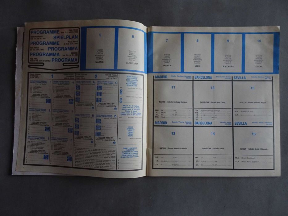 Caderneta de cromos vazia futebol Mundial de Espanha 1982 Panini