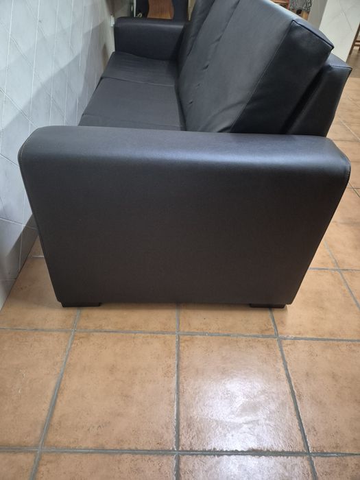Sofá 3 lugares preto