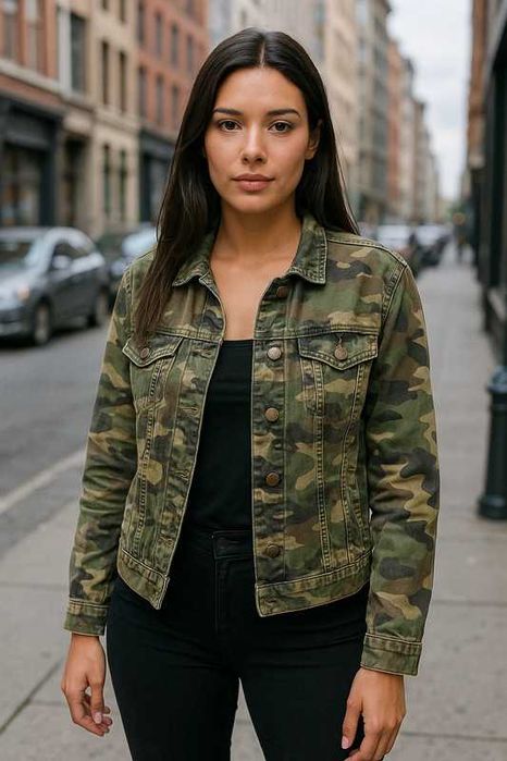 PrettyLittleThing (PLT) kurtka wojskowa katana moro rozm. M