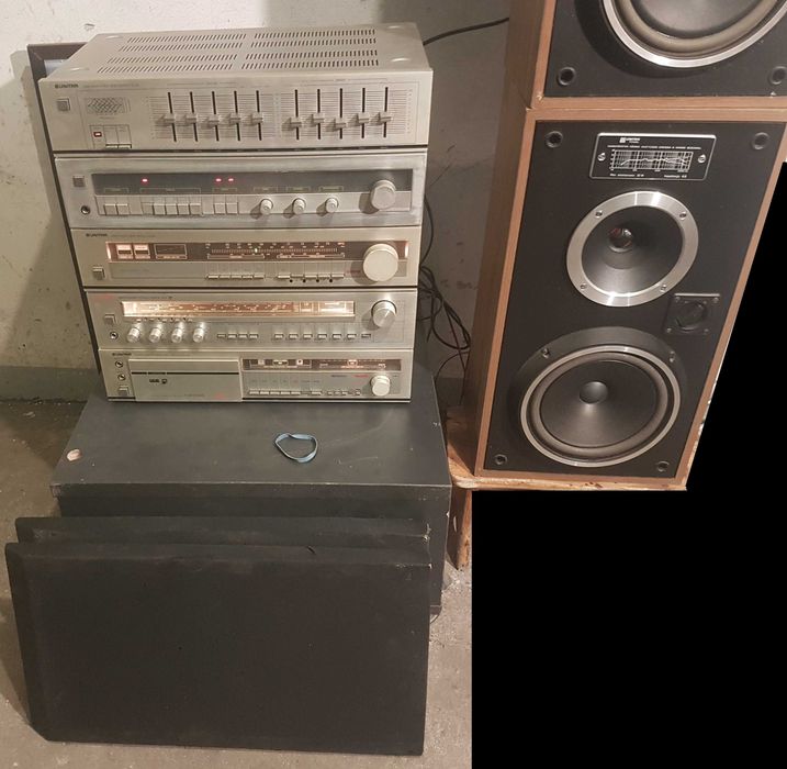 wieża stereo Unitra PRL + 2 głośniki 30W