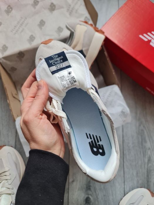 РОЗПРОДАЖ! New Balance 327 White/ Grey/Navy | 37 38 39 40 41