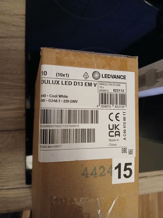 Żarówki Led 10 sztuk Ledvance DULUX LED D13 EM V 6W 840 G24D-1