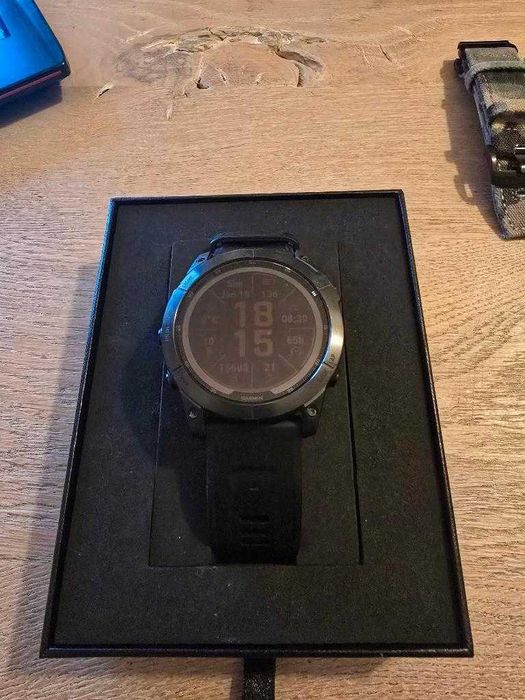 Garmin Fenix 7X Sapphire Solar Carbon Gray DLC 51 mm stan bardzo dobry