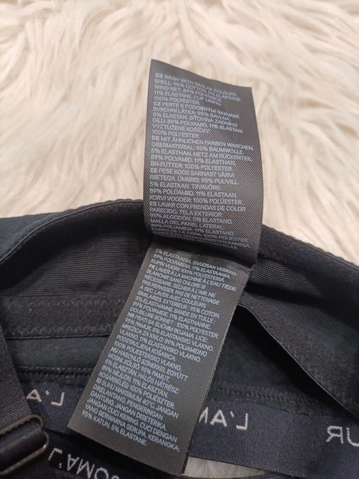 Czarny sportowy biustonosz usztywniany L'amour 85B h&m