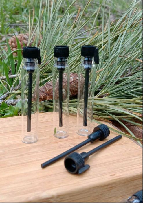 Флакон, мини фиолка стекло 1 мл и 2 мл.