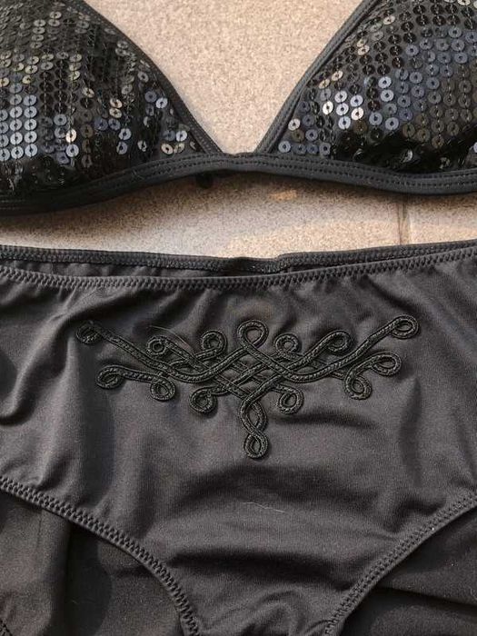 Strój kąpielowy damski H&M 6ixty8ight czarny dwuczęściowy 36