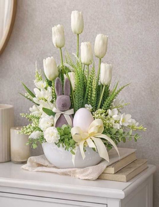 Stroik świąteczny wielkanocny Zajączek Wielkanoc W136