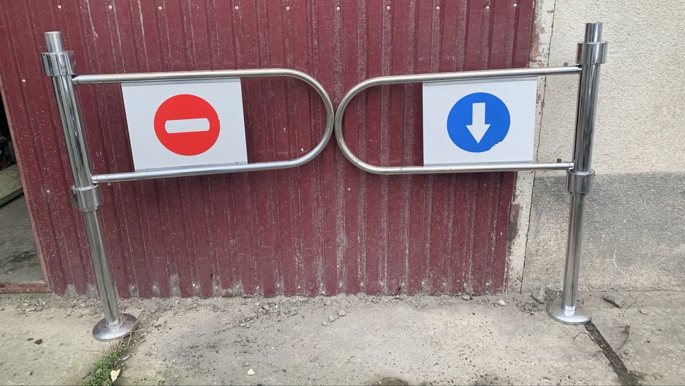 Турнікет-огорожа механічна (вхід/вихід) з нержавіючої сталі – б/в