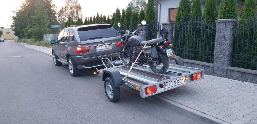 Wynajem przyczepka motocyklowa/quad motor motocykl + pasy