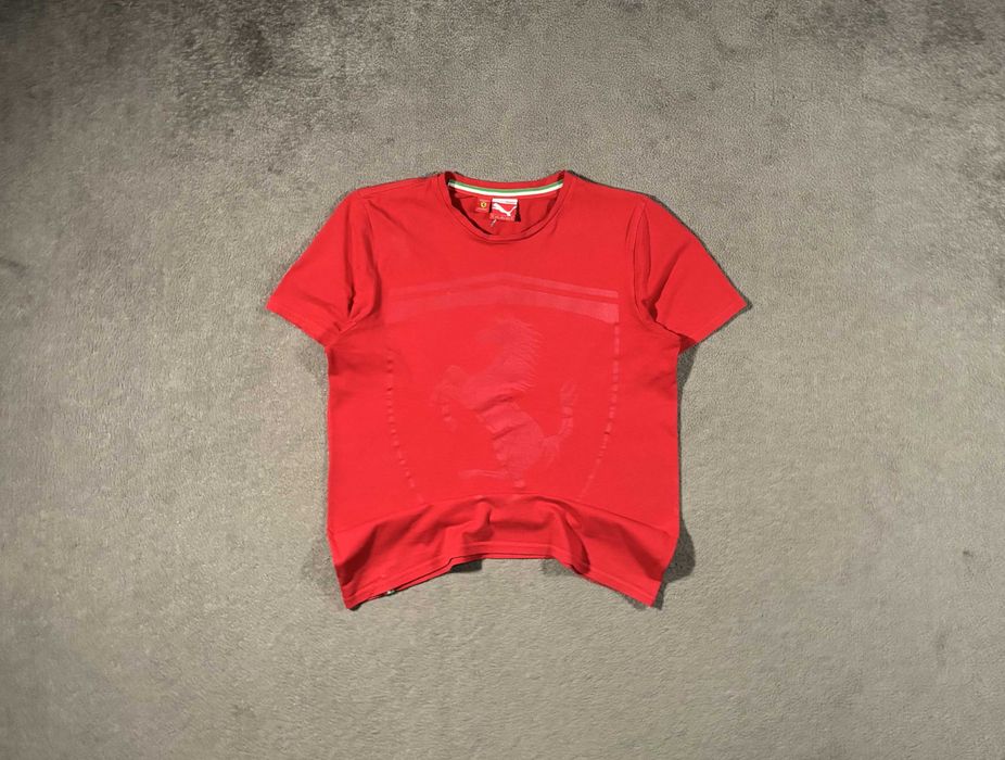 T-shirt Puma x Ferrari S Czerwona Nadruk Logo Kolaboracja