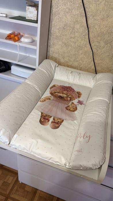 Пеленальна накладка на комод разом з матрасиком