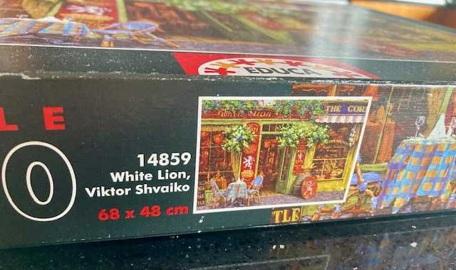 Puzzle raro 1000 peças Educa Viktor Shvaiko: White Lion