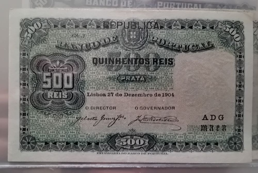 Notas de 500 reis 1910 e 1904
