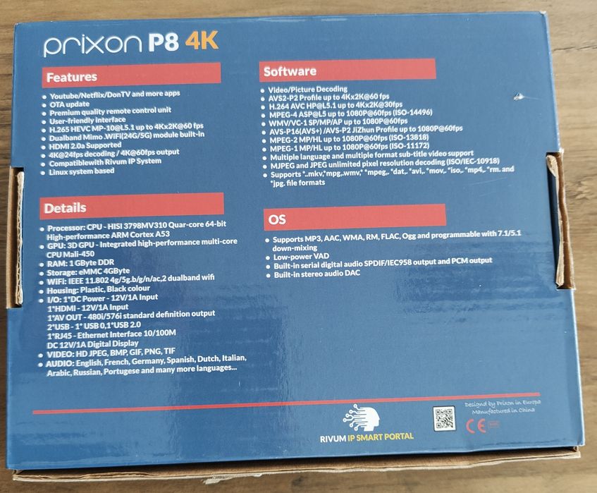 Box IPTV Prixon P8 UHD 4K