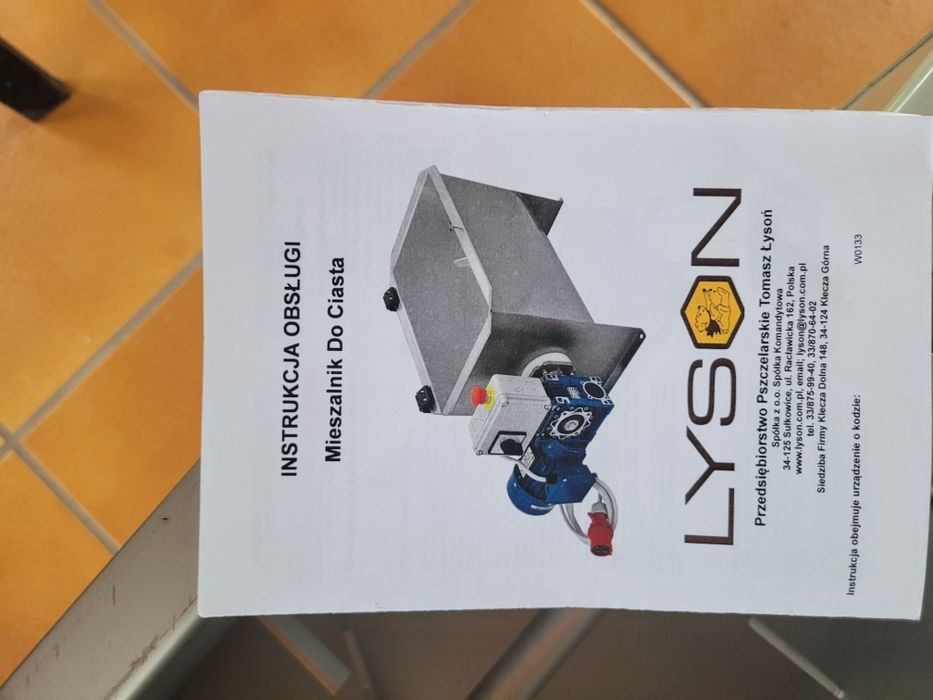 Maszyna mieszalnik do mieszania ciasta mięsa Łysoń