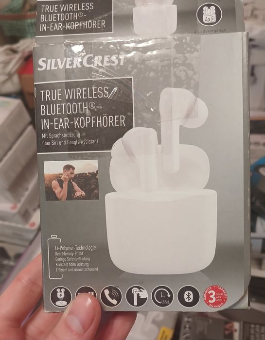 Бездротові Bluetooth-навушники-вкладиші SilverCrest True Wireless