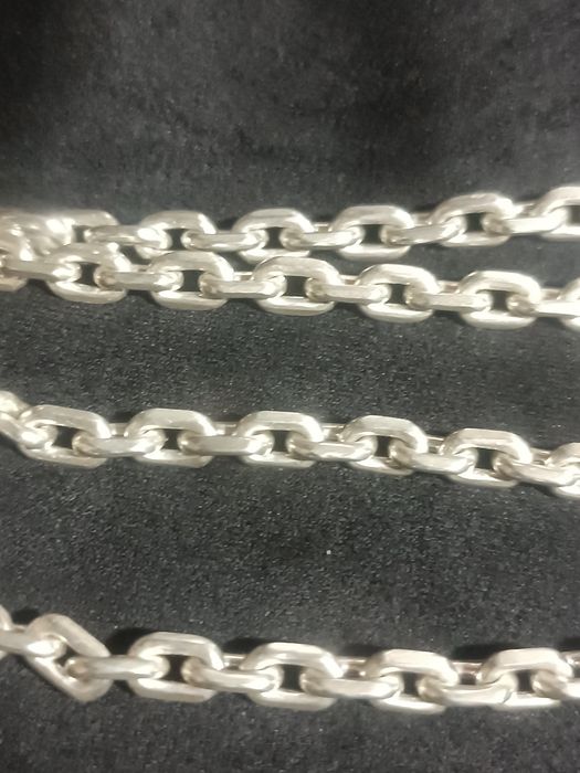 Серебряная якорная цеп
