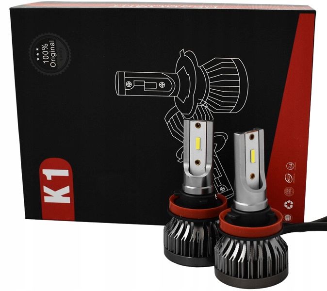 Żarówki H11 Led Csp K1 6000K White 12V Pgj Zestaw
