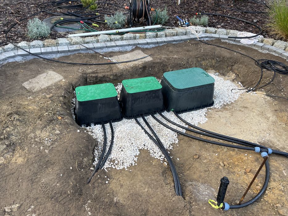 Glebogryzarka separacyjna, Trawnik z siewu rolki Niwelacja nawadnianie