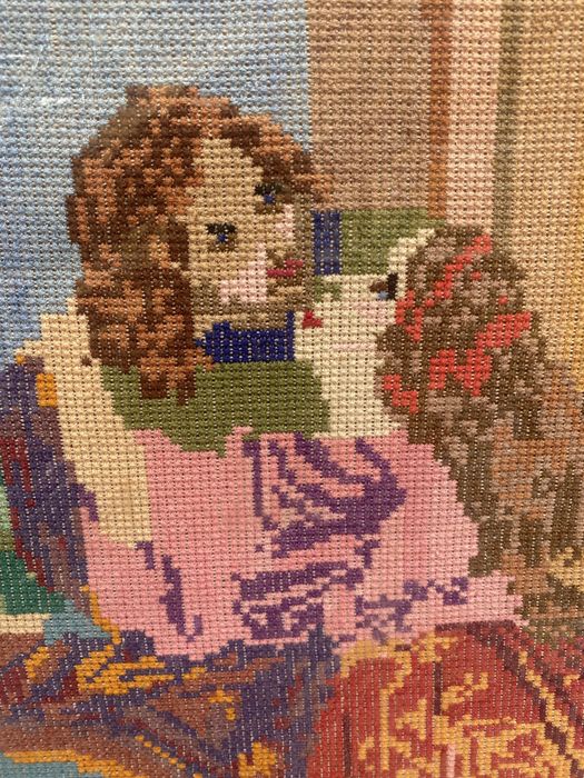 Картина  велика вишита хрестиком «Тигр», (95 смх70 см)