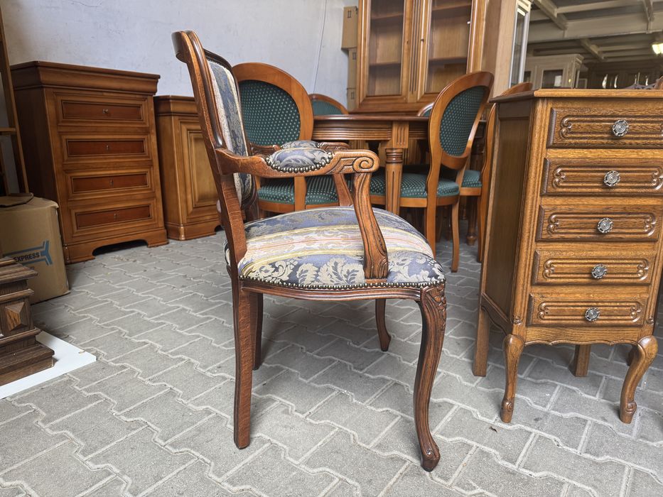Fotel w stylu Ludwika fotel dębowy fotele drewniane krzesla opcje