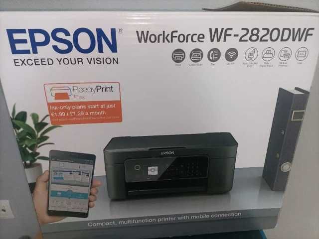 Impressora Multifunções Epson WF-2820DWF como nova e 5 tinteiros novos