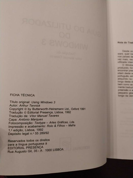 Guia do Utilizador Windows, Arthur Tennick, colecção sistemas 57