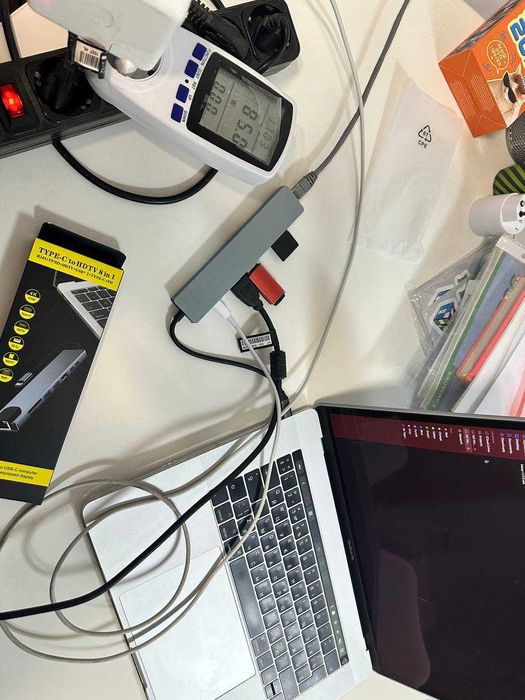 USB-C HUB 8в1 | HDMI 4K + LAN + PD | Для MacBook / Ноутбука / Телефона | Перевірено