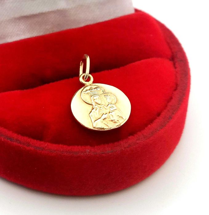 Złot medalik z Maryją Matka Boska Częstochowska Pr.585 W:0,96gr