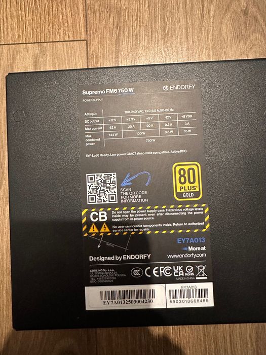 ENDORFY Supremo FM6 750W 80 Plus Gold ATX 3.1