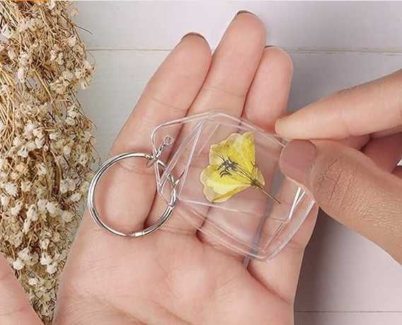 Porta-Chaves em acrílico  transparente para fotos/ofertas (6 unidades)