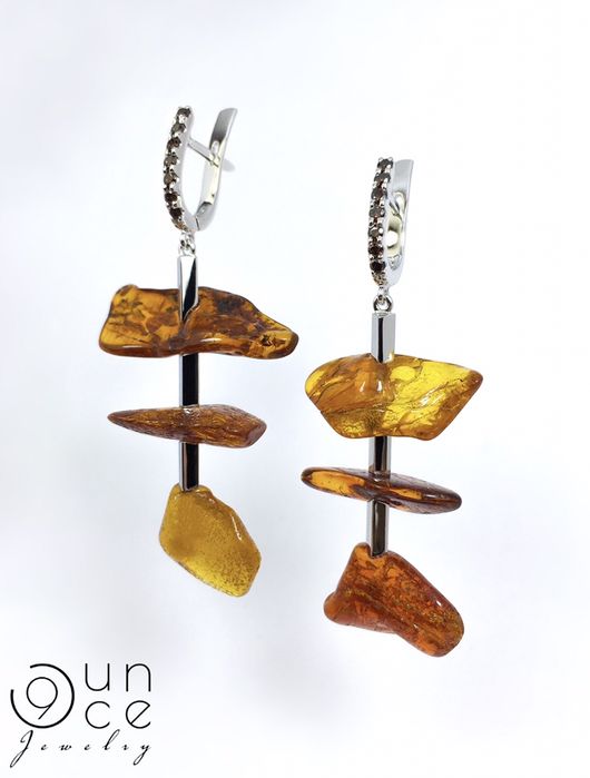 Серебрянные серьги и кулон ручной работы в единственном экземпляре