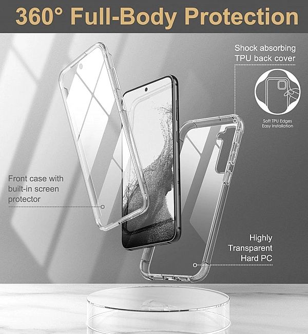 Etui z Szybką Kevlar Braders do Samsung Galaxy Galaxy S23+ Plus Clear