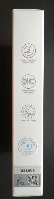 Powerbank BASEUS Magnetic Mini 10000mAh 20W Biały NOWY