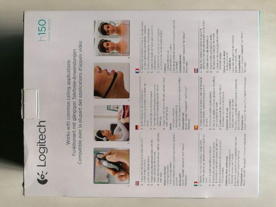 Auriculares Logitech h150 Stereo com Microfone (novo)