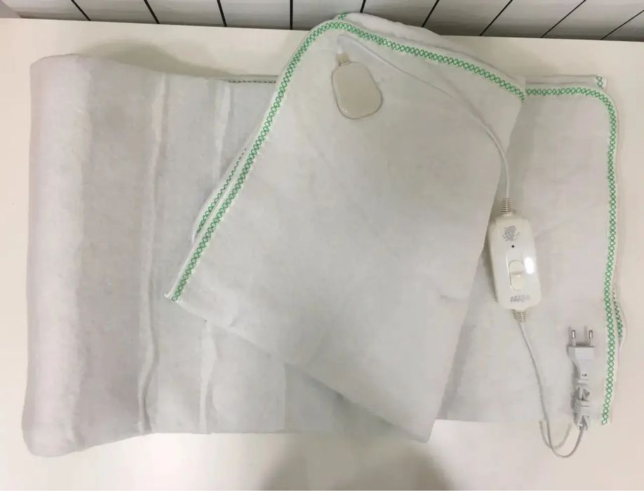 Електропростирадло електричне простирадло з підігрівом Electric Blanket 150х120см біле