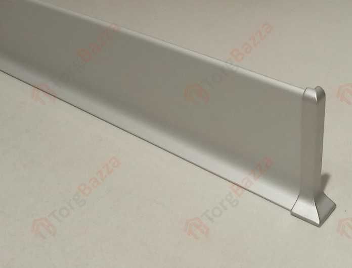 Алюмінієвий плінтус накладний 40, 60, 80, 100 мм Доставка по Україні