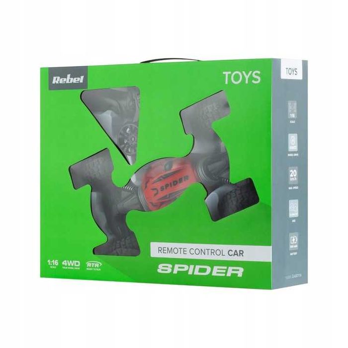 Dwustronny samochód zdalnie sterowany Rebel Spider