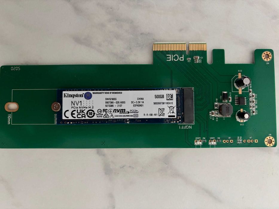 SSD NVMe 500GB Kingston NV1 + Adaptador PCIe | Ideal p/ Servidores e PC
