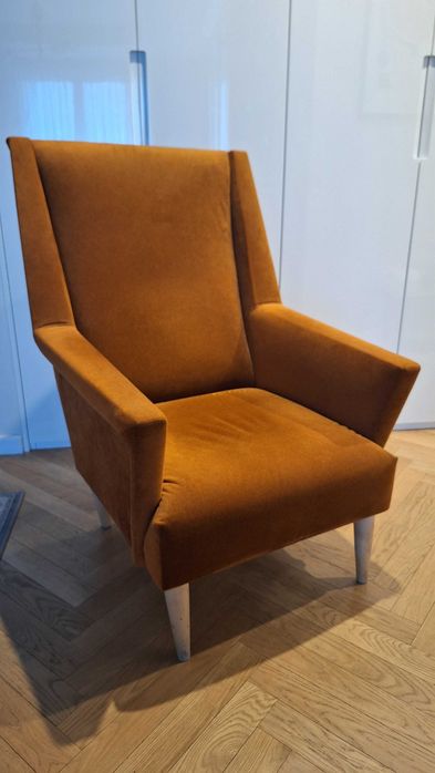 Wyjątkowy włoski fotel vintage z lat 60-70.