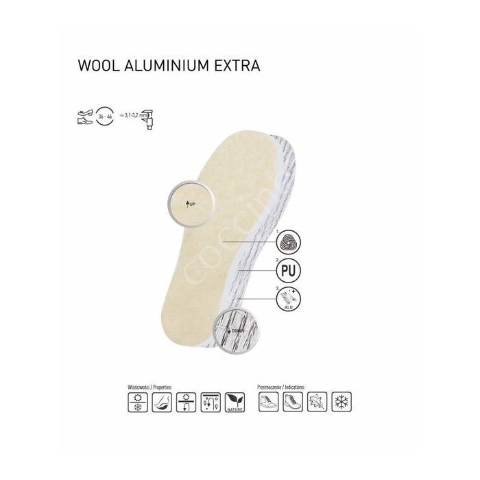 r.43 - Wkładki termoizolacyjne wełna na aluminium extra Coccine