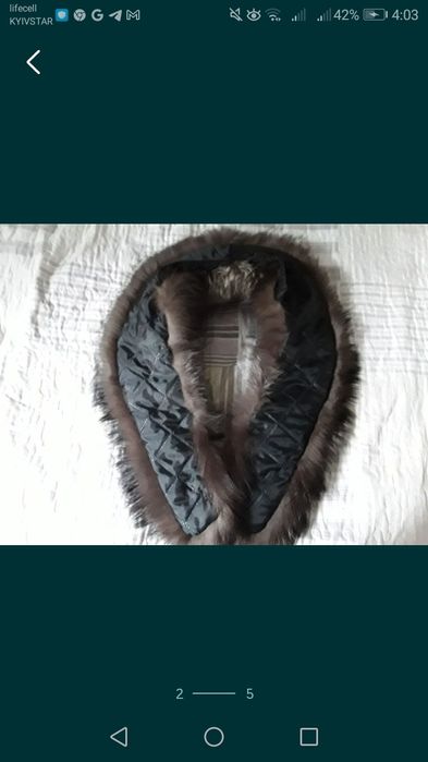 Шикарный воротник чернобурки