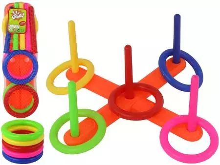 Rzut Do Celu Kolorowe Obręcze. Leantoys. Nowy Produkt